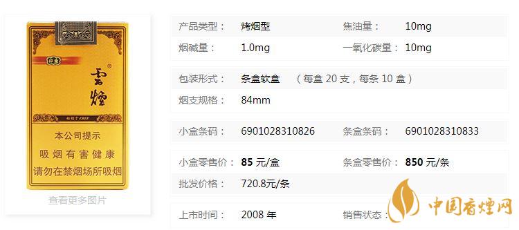 云煙軟禮印象小盒多少錢一包？云煙軟禮印象小盒價格2020